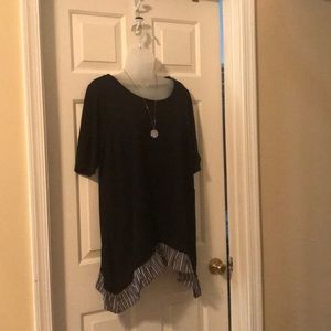 NWT AGB Black short sleeve shirt 1X